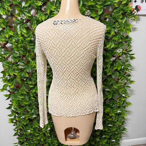 Peck-peck Women's Cream and White Blouse - Picture 4 of 5